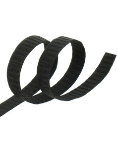 Elastische tailleband van zwart grosgrain