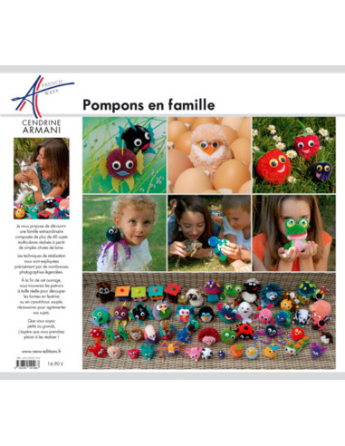 Pompons maken met het gezin boek