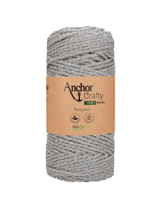 Gerecycled macramé katoen Crafty Fine Metallic Anchor 2