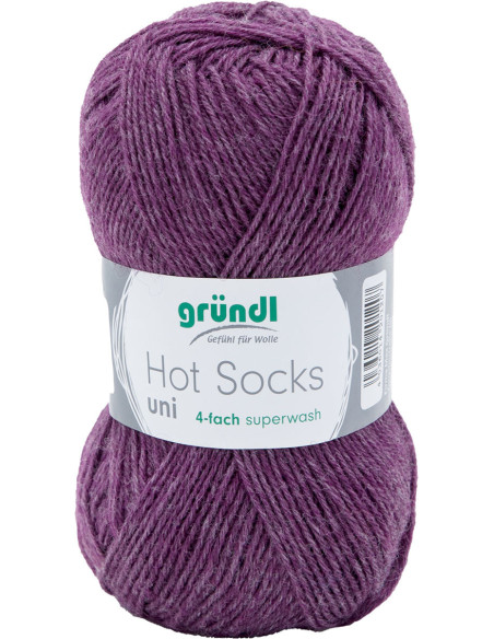 Hot Socks effen sokkenwol 50 Gründl