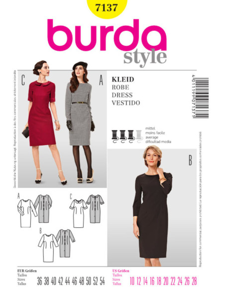 Jurkpatroon - Burda 7137