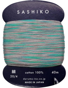 Daruma Kasuri sashiko-garen meerkleurig 2 kleuren 40 m 2