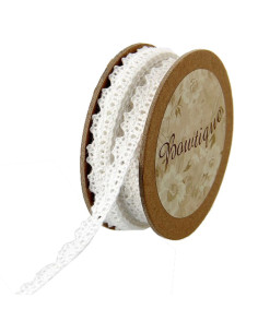 Witte kant - 10 mm x 5 meter