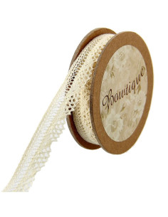 Ecru kant - 12 mm x 5 meter