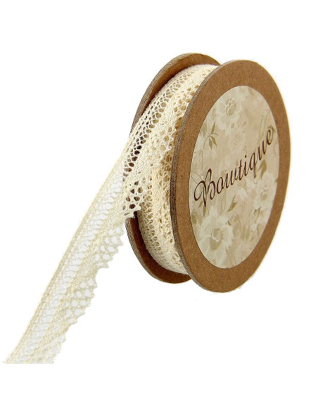 Ecru kant - 12 mm x 5 meter