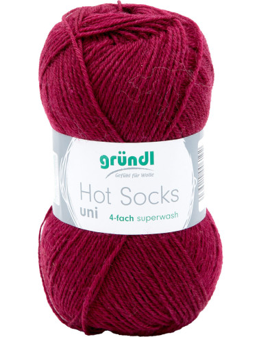 Hot Socks effen sokkenwol 50 Gründl