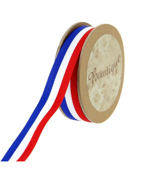 Tricolore grosgrain lint - 15 mm x 5 m