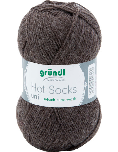 Hot Socks effen sokkenwol 50 Gründl
