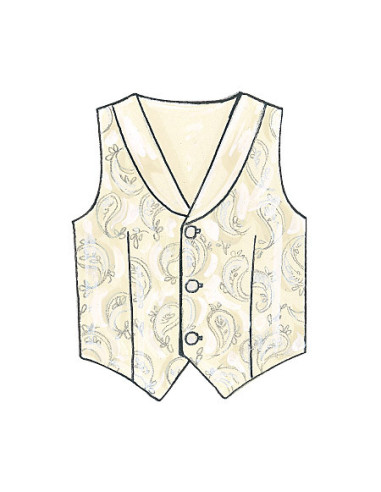 Patron de gilets, ceinture, noeud papillon et cravate - McCall's 7223