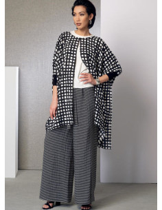 Poncho, top, short en broek patroon - Vogue 9191