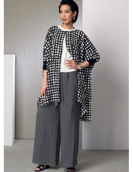 Poncho, top, short en broek patroon - Vogue 9191