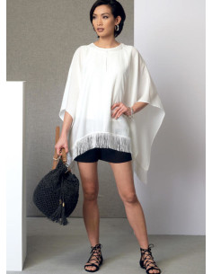 Poncho, top, short en broek patroon - Vogue 9191 2