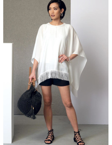 Poncho, top, short en broek patroon - Vogue 9191