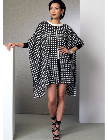Poncho, top, short en broek patroon - Vogue 9191
