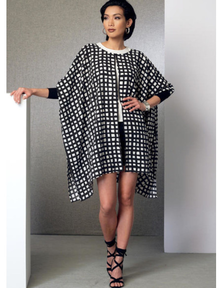 Poncho, top, short en broek patroon - Vogue 9191