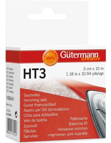 Gütermann strijkbare zoom - 3 cm x 10 m