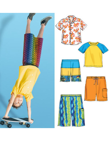Overhemdpatroon, top, short - McCall's 6548