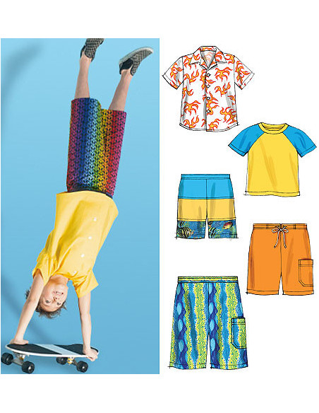 Overhemdpatroon, top, short - McCall's 6548