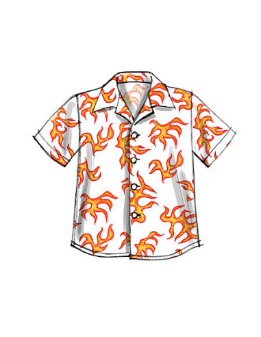 Overhemdpatroon, top, short - McCall's 6548
