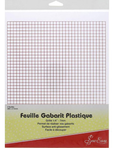 2 vellen geruit plastic sjabloon