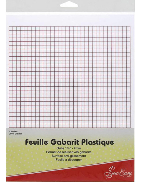 2 vellen geruit plastic sjabloon