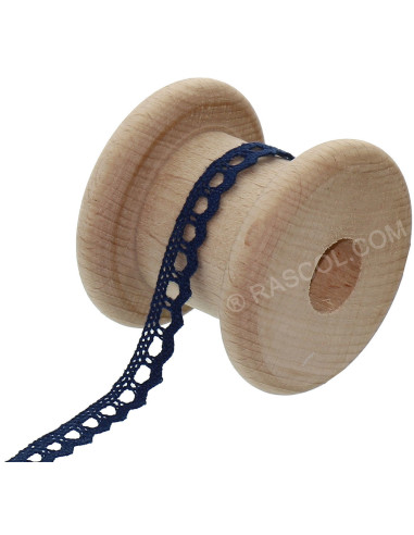 Katoenen kant Basic - Marineblauw