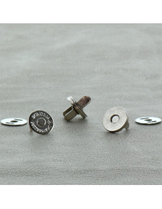 Zakje met 2 magnetische sluitingen 14 mm - Licht zilver