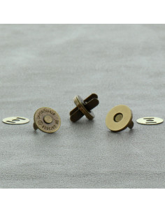 Zakje met 2 magnetische sluitingen 14 mm - Brons