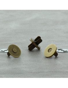 Zakje met 2 magnetische sluitingen 18 mm - Brons