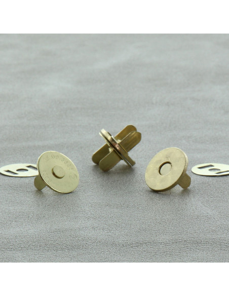 Zakje met 2 magnetische sluitingen 18 mm - Goud
