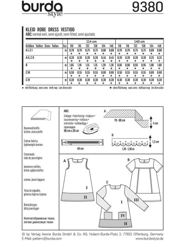 Jurkpatroon - Burda 9380