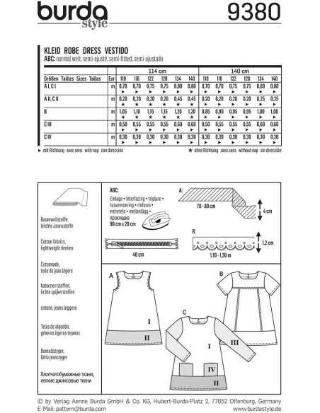 Jurkpatroon - Burda 9380
