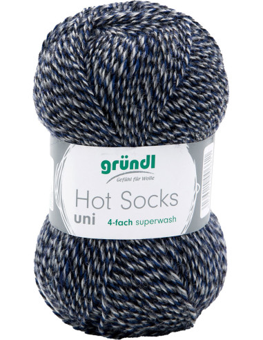 Hot Socks effen sokkenwol 50 Gründl
