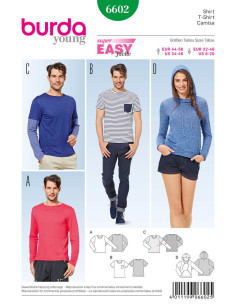 T-shirt patroon - Burda 6602