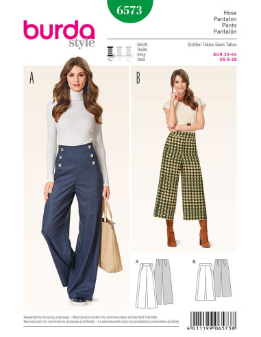 Broekpatroon - Burda 6573