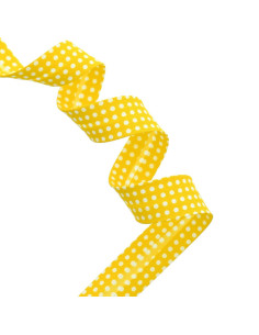 Gele stippen biaisband