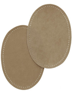 Set ellebogen- en kniestukken om op te strijken - Imitatie beige suède