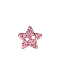 Twee-gats knoop ster glitter - Roze 2