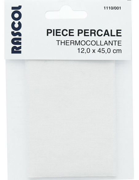 Strijkbare percale voor reparatie - Wit