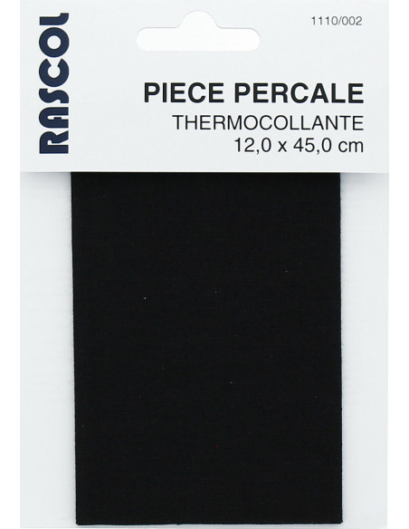 Strijkbare percale voor reparatie - Zwart