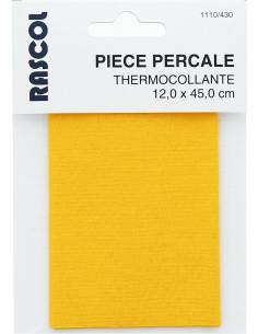 Strijkbare percale voor reparatie - Geel