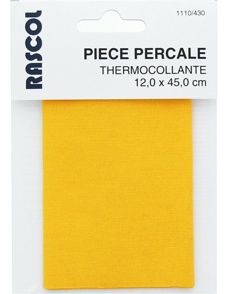Strijkbare percale voor reparatie - Geel
