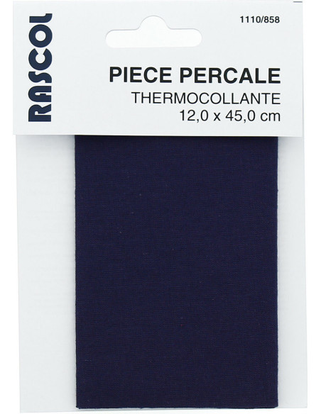 Strijkbare percale voor reparatie - Marineblauw