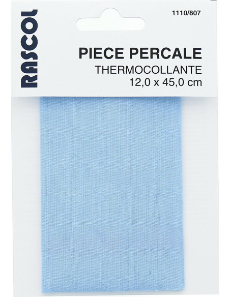 Strijkbare percale voor reparatie - Lichtblauw