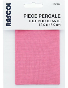 Strijkbare percale voor reparatie - Roze