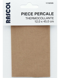 Donkerbeige strijkbare percale voor reparatie
