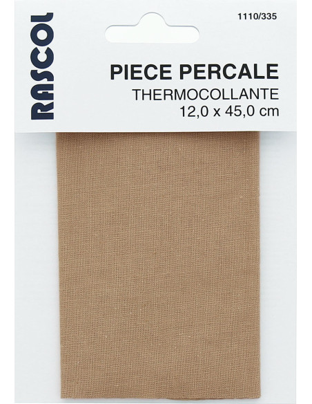 Donkerbeige strijkbare percale voor reparatie