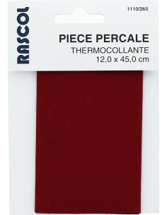 Strijkbare percale voor reparatie - Bordeaux