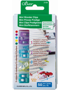 Doos 50 mini klemmen Prodige Clover - Assortiment