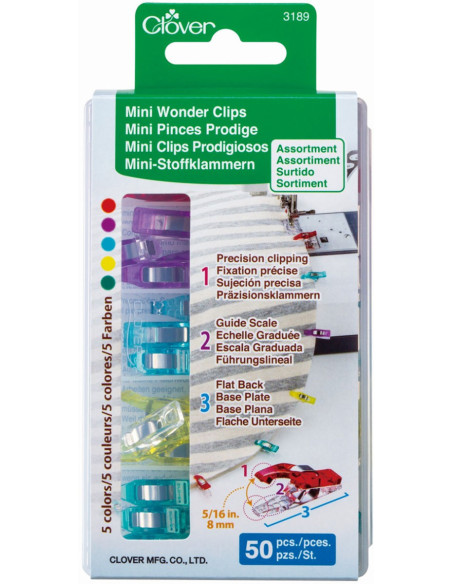 Doos 50 mini klemmen Prodige Clover - Assortiment